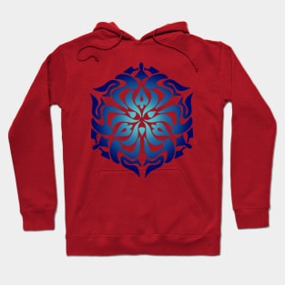 Symmetric Sky Blue Hoodie